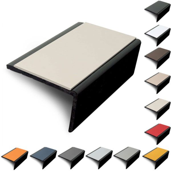  PVC Hard Nose Slimline 56mm x 32.5mm Stair Nosing with PVC Insert