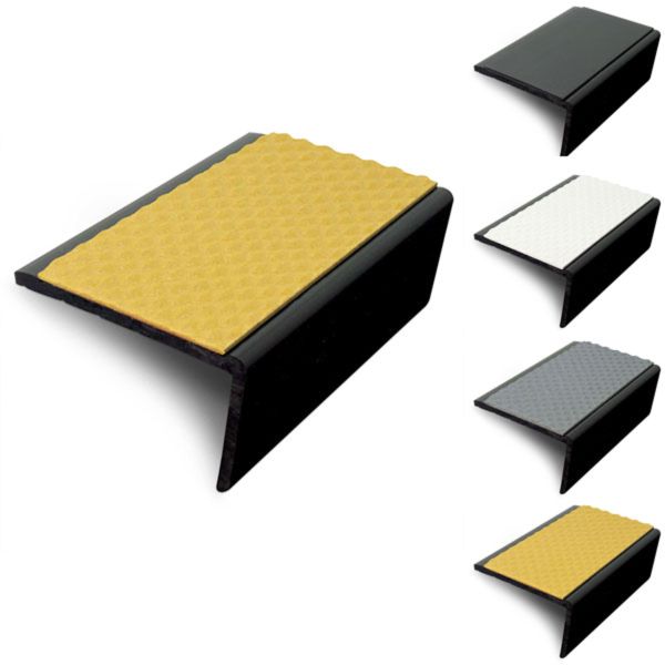 56mm x 32.5mm Slimline Tredsafe Stair Nosing With PVC Hard Nose Insert