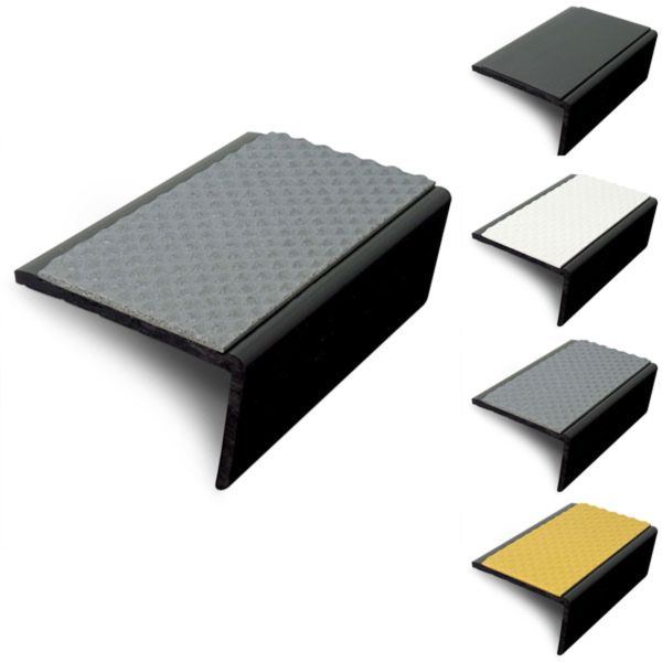 56mm x 32.5mm Slimline Tredsafe Stair Nosing With PVC Hard Nose Insert