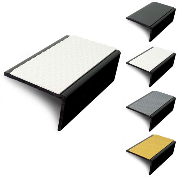 56mm x 32.5mm Slimline Tredsafe Stair Nosing With PVC Hard Nose Insert