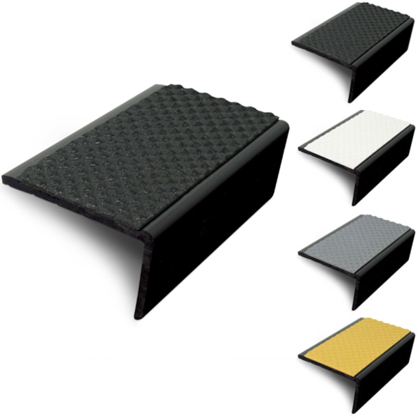 56mm x 32.5mm Slimline Tredsafe Stair Nosing With PVC Hard Nose Insert