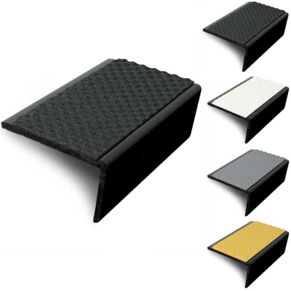 56mm x 32.5mm Slimline Tredsafe Stair Nosing With PVC Hard Nose Insert