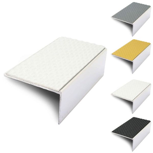 56mm x 32mm Tredsafe External Stair Nosing Edge Trim with PVC Insert