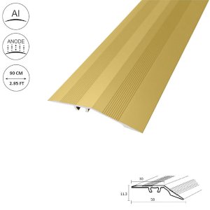 58mm Aluminium Threshold Strip Ramp for Laminate and Tile Transitions