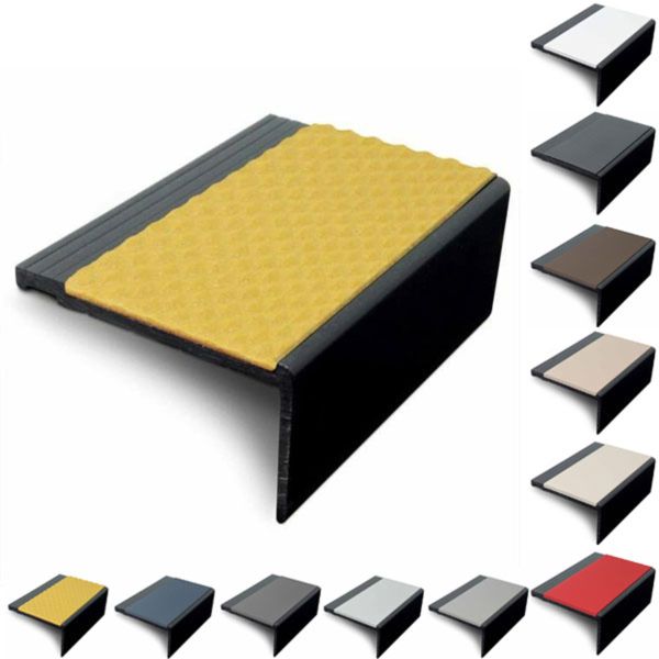 Anti Slip 60.4mm x 32mm Hard PVC Stair Nosing PVC Insert