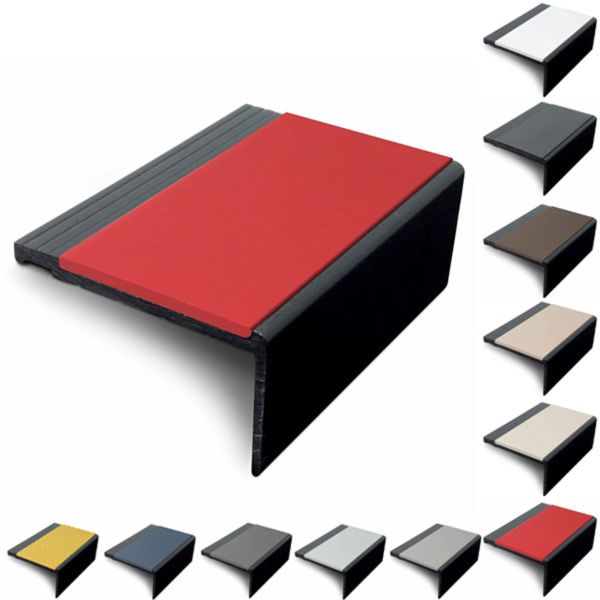 Anti Slip 60.4mm x 32mm Hard PVC Stair Nosing PVC Insert
