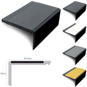 Tredsafe Hard Nose Stair Nosing 60mm x 32mm with PVC Insert