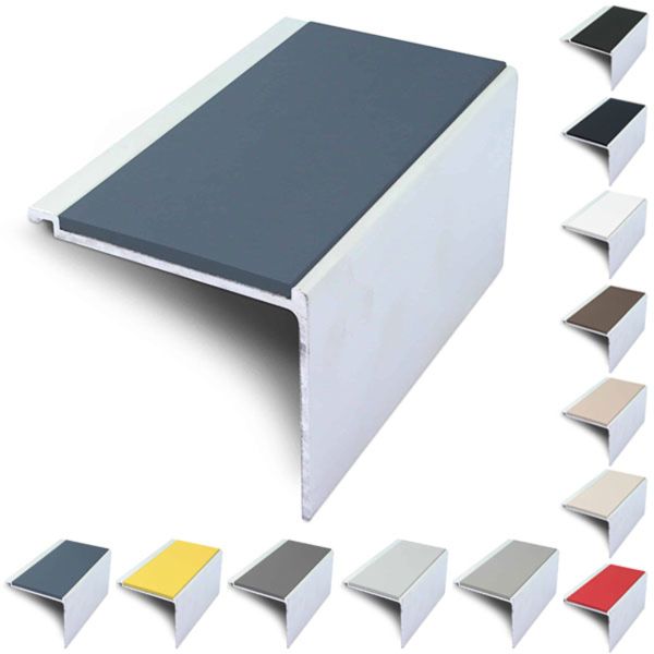 60mm x 55mm Commercial Non Slip Stair Nosing With PVC Insert for Edge Protection
