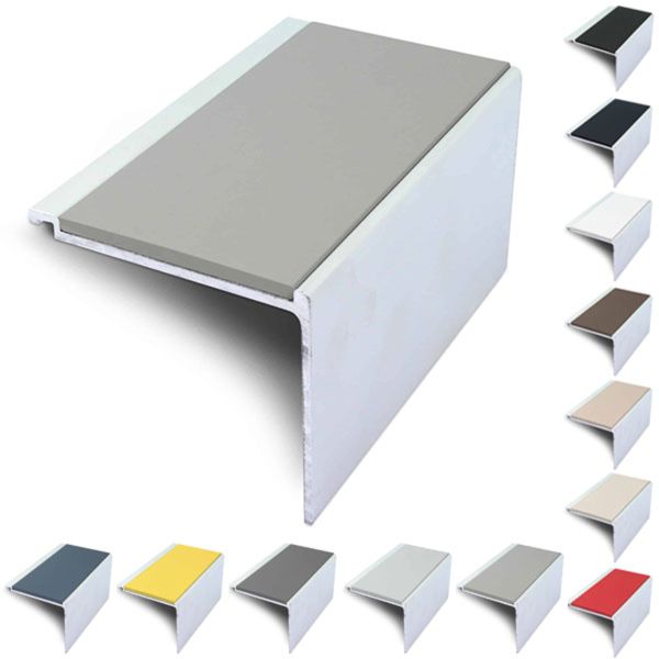 60mm x 55mm Commercial Non Slip Stair Nosing With PVC Insert for Edge Protection
