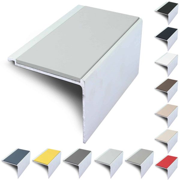 60mm x 55mm Commercial Non Slip Stair Nosing With PVC Insert for Edge Protection