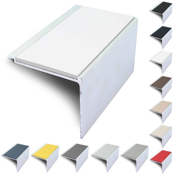 60mm x 55mm Commercial Non Slip Stair Nosing With PVC Insert for Edge Protection