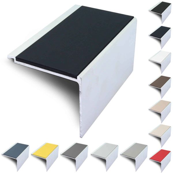 60mm x 55mm Commercial Non Slip Stair Nosing With PVC Insert for Edge Protection