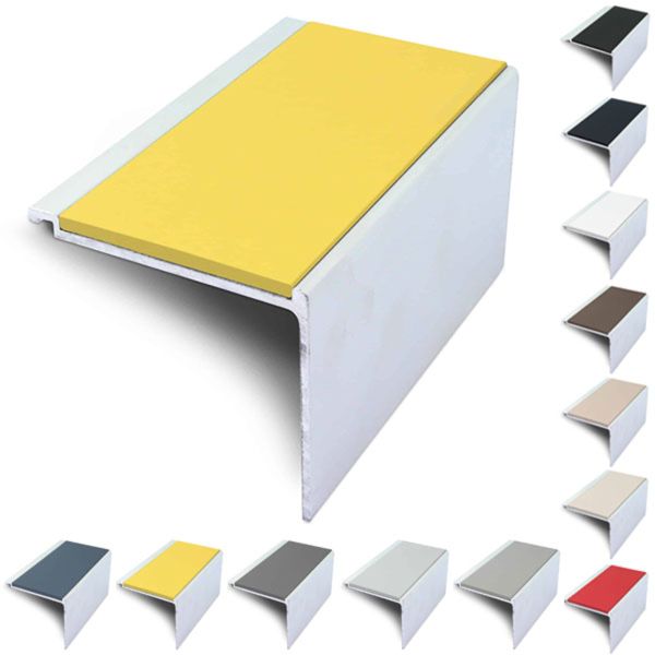 60mm x 55mm Commercial Non Slip Stair Nosing With PVC Insert for Edge Protection