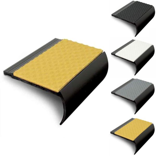 Bullnose 72mm x 38mm Non Slip Hard Nose PVC Tredsafe Stair Nosing