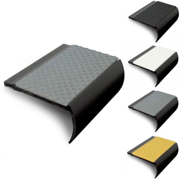 Bullnose 72mm x 38mm Non Slip Hard Nose PVC Tredsafe Stair Nosing