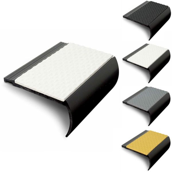 Bullnose 72mm x 38mm Non Slip Hard Nose PVC Tredsafe Stair Nosing