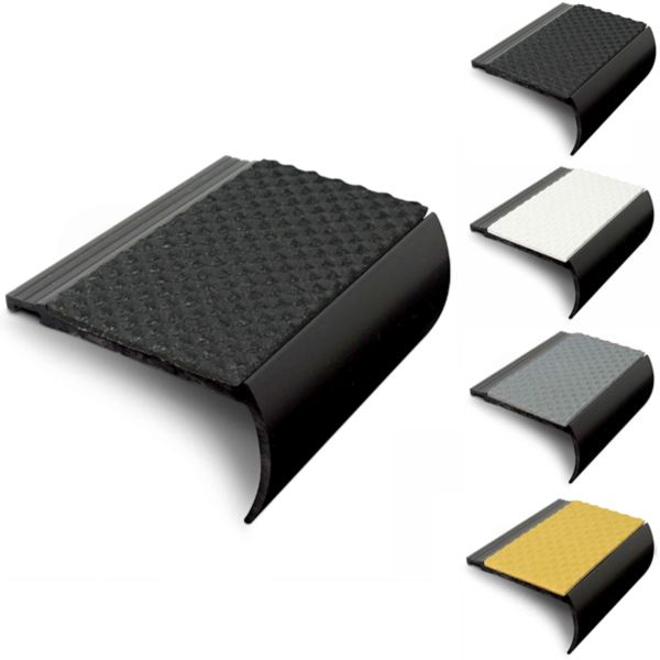 Bullnose 72mm x 38mm Non Slip Hard Nose PVC Tredsafe Stair Nosing