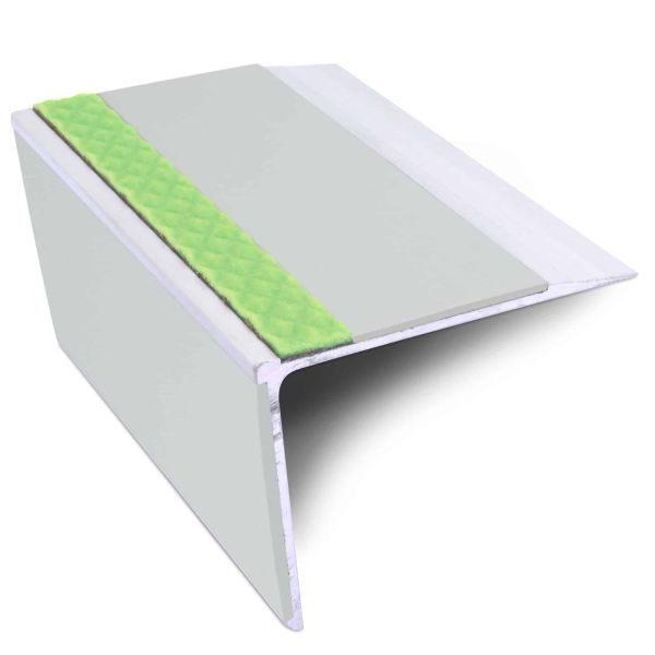 Aluminator Tredsafe Stair Nosing Edge 75mm x 58mm  Trim With PVC Insert DDA Compliant