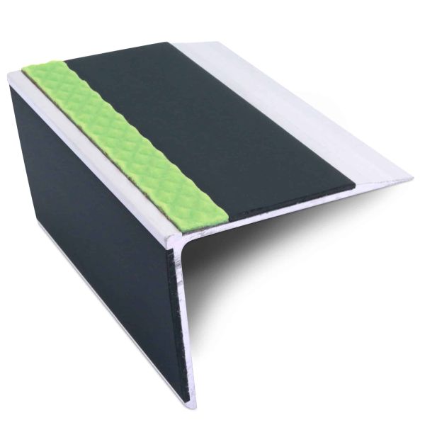 Aluminator Tredsafe Stair Nosing Edge 75mm x 58mm  Trim With PVC Insert DDA Compliant