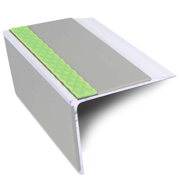 Aluminator Tredsafe Stair Nosing Edge 75mm x 58mm  Trim With PVC Insert DDA Compliant