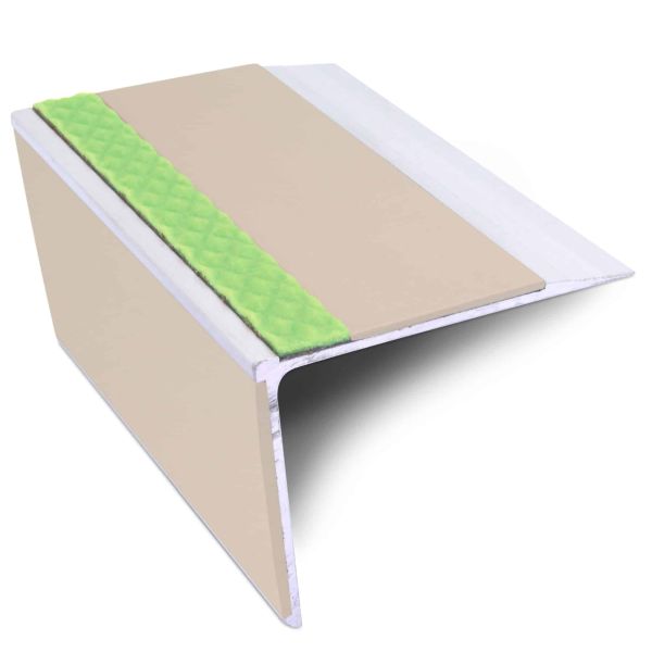 Aluminator Tredsafe Stair Nosing Edge 75mm x 58mm  Trim With PVC Insert DDA Compliant