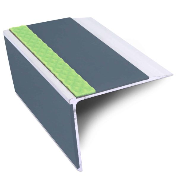 Aluminator Tredsafe Stair Nosing Edge 75mm x 58mm  Trim With PVC Insert DDA Compliant