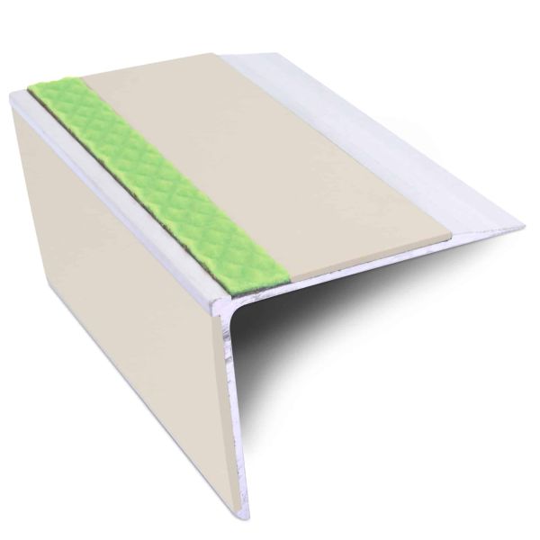Aluminator Tredsafe Stair Nosing Edge 75mm x 58mm  Trim With PVC Insert DDA Compliant