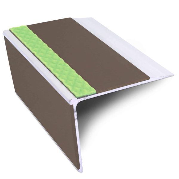 Aluminator Tredsafe Stair Nosing Edge 75mm x 58mm  Trim With PVC Insert DDA Compliant