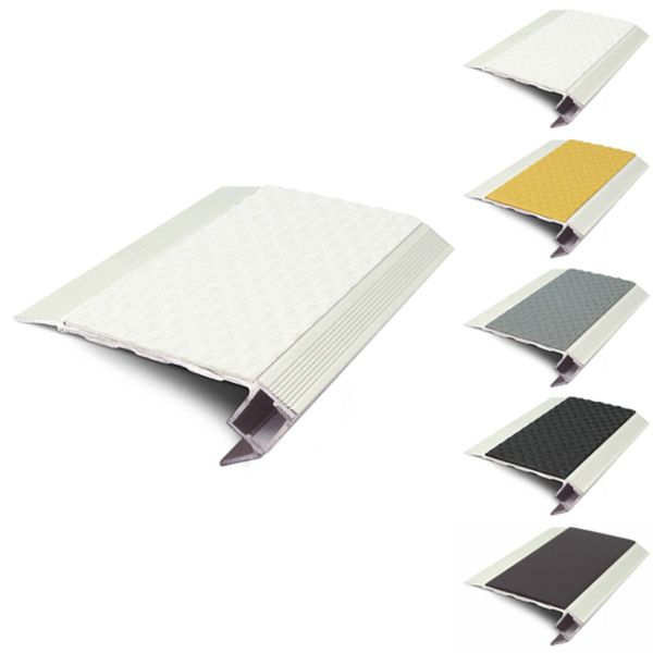 76.5mm x 26mm Treadlite Tredsafe Stair Nosing Vision Light With PVC Insert