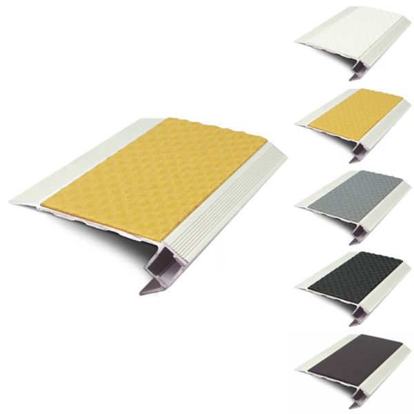 76.5mm x 26mm Treadlite Tredsafe Stair Nosing Vision Light With PVC Insert