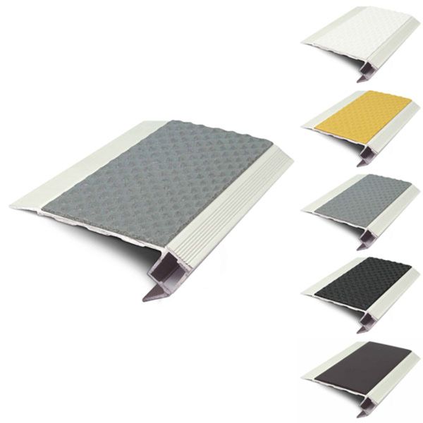 76.5mm x 26mm Treadlite Tredsafe Stair Nosing Vision Light With PVC Insert