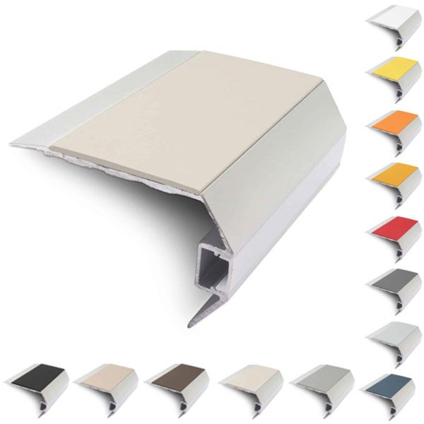 Commercial 77.5mm x 48.5mm Treadlite Stair Nosing Vision Light With PVC Insert