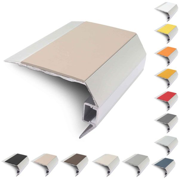 Commercial 77.5mm x 48.5mm Treadlite Stair Nosing Vision Light With PVC Insert