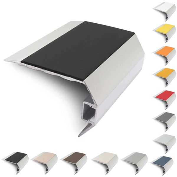 Commercial 77.5mm x 48.5mm Treadlite Stair Nosing Vision Light With PVC Insert