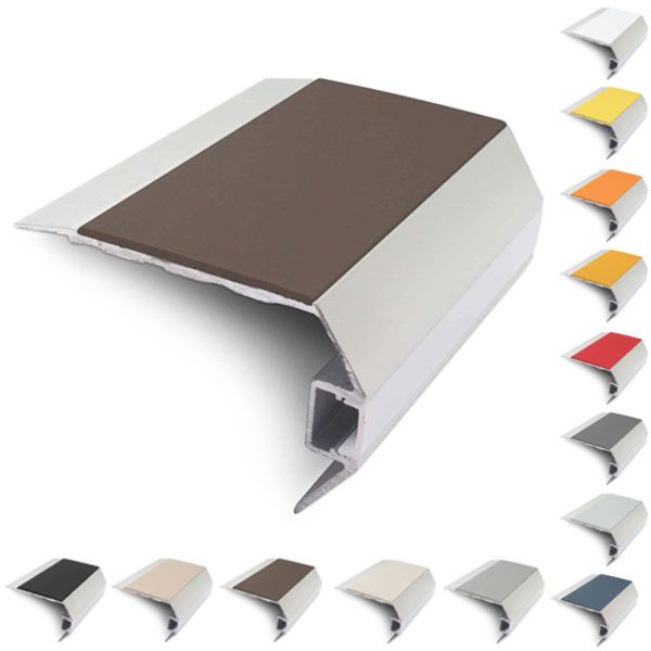 Commercial 77.5mm x 48.5mm Treadlite Stair Nosing Vision Light With PVC Insert