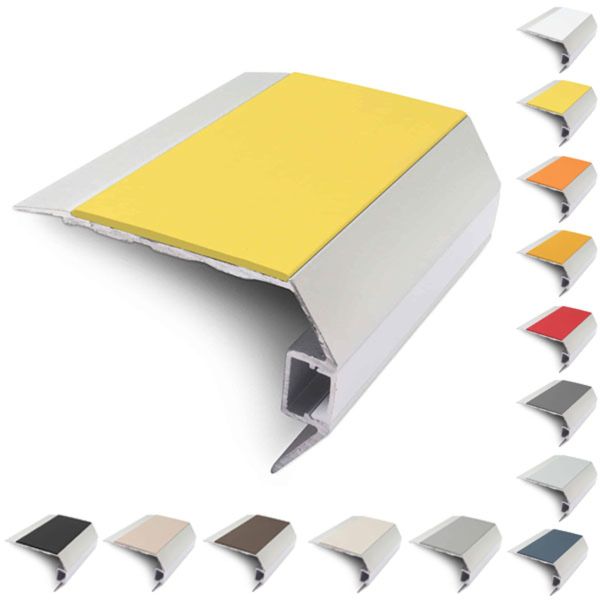 Commercial 77.5mm x 48.5mm Treadlite Stair Nosing Vision Light With PVC Insert