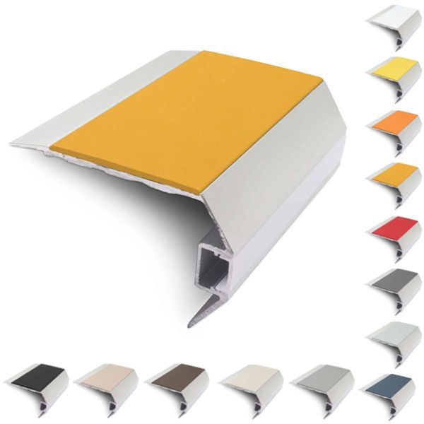 Commercial 77.5mm x 48.5mm Treadlite Stair Nosing Vision Light With PVC Insert