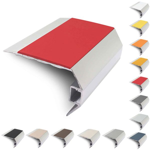 Commercial 77.5mm x 48.5mm Treadlite Stair Nosing Vision Light With PVC Insert