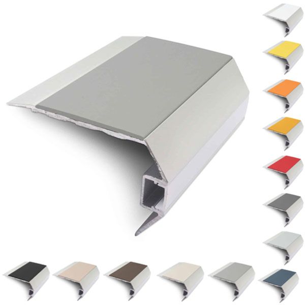 Commercial 77.5mm x 48.5mm Treadlite Stair Nosing Vision Light With PVC Insert