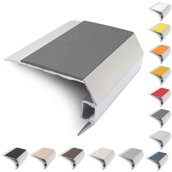 Commercial 77.5mm x 48.5mm Treadlite Stair Nosing Vision Light With PVC Insert