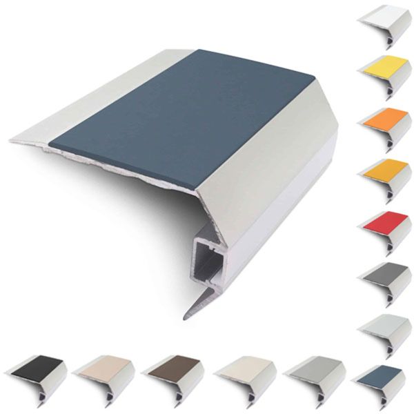 Commercial 77.5mm x 48.5mm Treadlite Stair Nosing Vision Light With PVC Insert