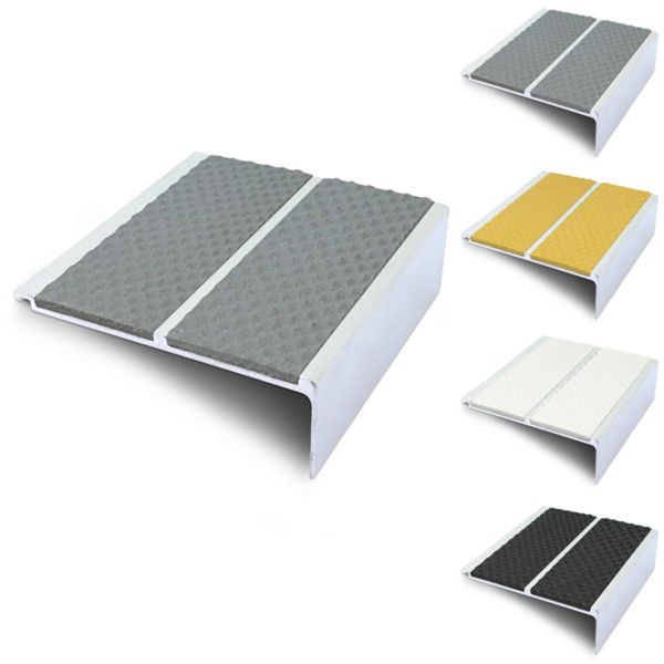 Commercial 91mm x 32mm Tredsafe Stair Nosing With Non Slip PVC Insert