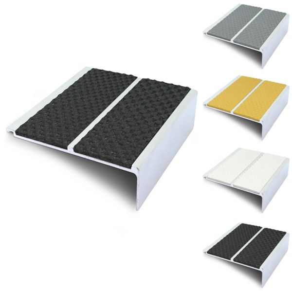 Commercial 91mm x 32mm Tredsafe Stair Nosing With Non Slip PVC Insert
