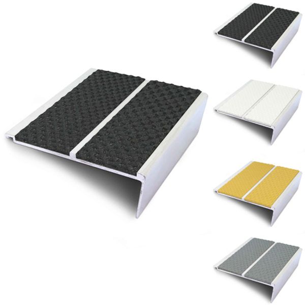 Rakeback Commercial 93mm x 32mm Stair Nosing With Tredsafe PVC Insert