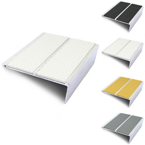 Rakeback Commercial 93mm x 32mm Stair Nosing With Tredsafe PVC Insert