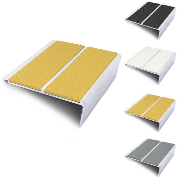 Rakeback Commercial 93mm x 32mm Stair Nosing With Tredsafe PVC Insert