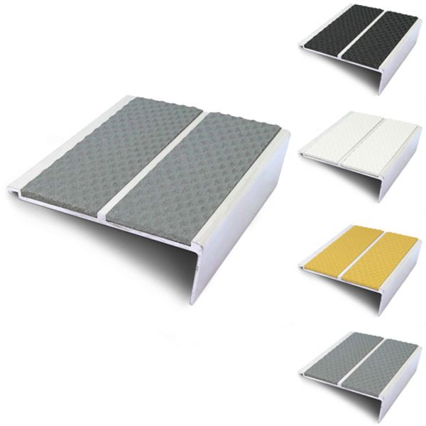 Rakeback Commercial 93mm x 32mm Stair Nosing With Tredsafe PVC Insert