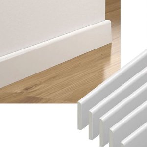 95mm UPVC Skirting Board Architrave Trim Flat Design