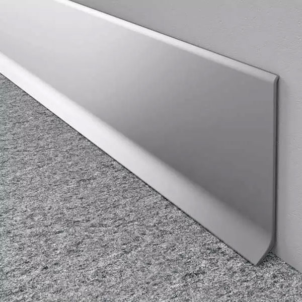 Aluminium Anodized 80mm High Waterproof Skirting Board with PVC Accessories