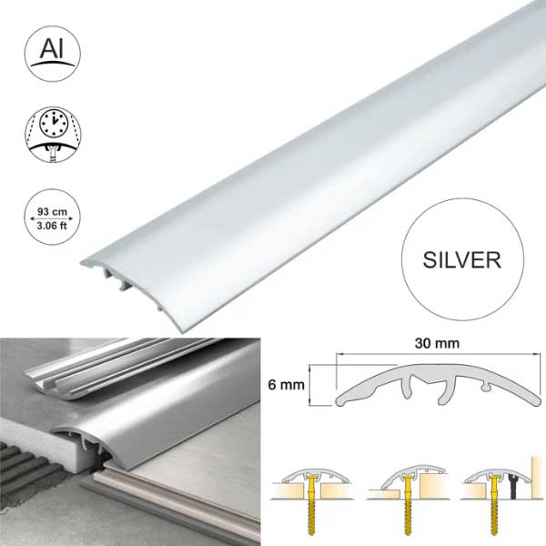 Aluminium Door Threshold Strip 30mm Multi-Purpose Floor Trim 